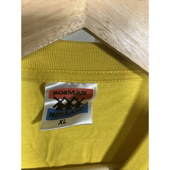 VTG XL Yellow Embroidered Holland Amsterdam Souvenir T-Shirt 100% Cotton - Picture 4 of 6
